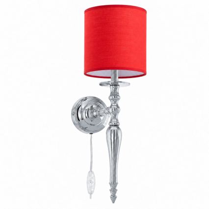 BRILAGI - Applique murale NUBILA 1xE27/60W/230V chrome brillant/rouge