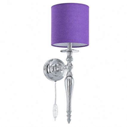 BRILAGI - Applique murale NUBILA 1xE27/60W/230V chromé brillant/violet