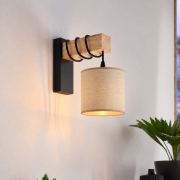 BRILAGI - Applique murale NUBILA 1xE27/60W/230V marron/noir/marron clair