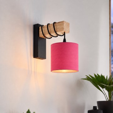 BRILAGI - Applique murale NUBILA 1xE27/60W/230V marron/noir/rose