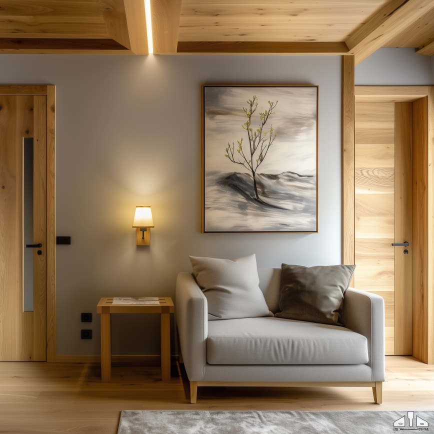 Brilagi - Applique murale NUBILA WOOD 1xE27/25W/230V chêne/marron clair