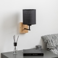 Brilagi - Applique murale NUBILA WOOD 1xE27/25W/230V chêne/noir