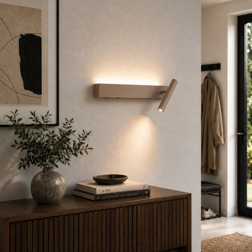 BRILAGI - Applique murale orientable ARLIX LED/3W/230V + LED/7W beige IRC 90