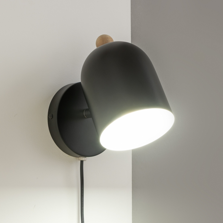Brilagi - Applique murale orientable GALLION 1xE27/15W/230V noire