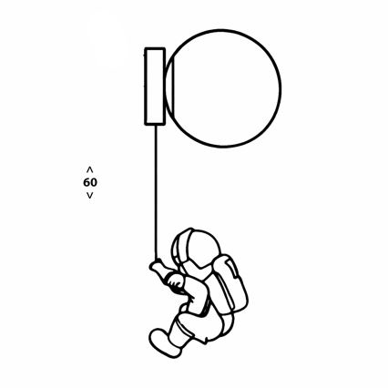 Brilagi - Applique murale pour enfants ASTRO 1xE14/15W/230V blanche