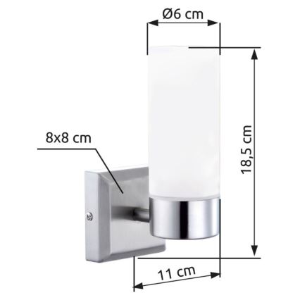 Brilagi - Applique murale pour salle de bains RAY 1xE14/40W/230V IP44