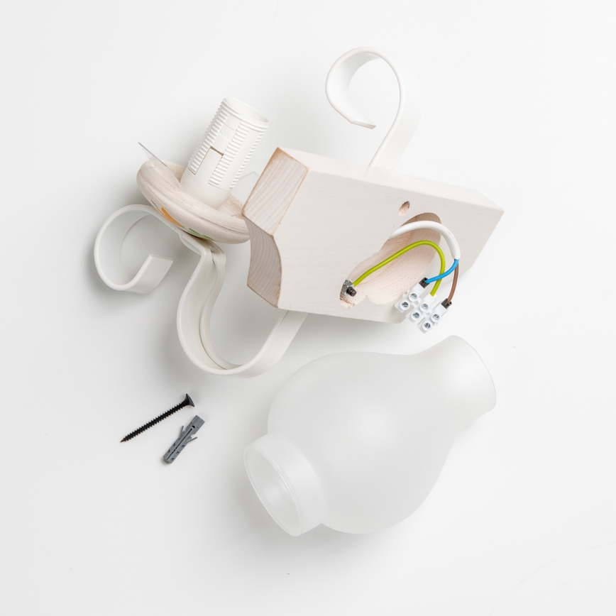 Brilagi - Applique murale QUEEN 1xE14/40W/230V hêtre/crème