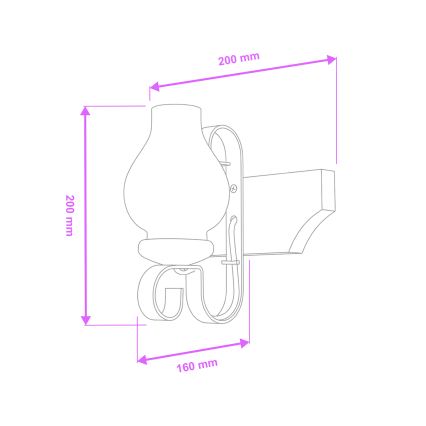 Brilagi - Applique murale QUEEN 1xE14/40W/230V hêtre