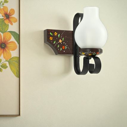 Brilagi - Applique murale QUEEN 1xE14/40W/230V hêtre/wengé