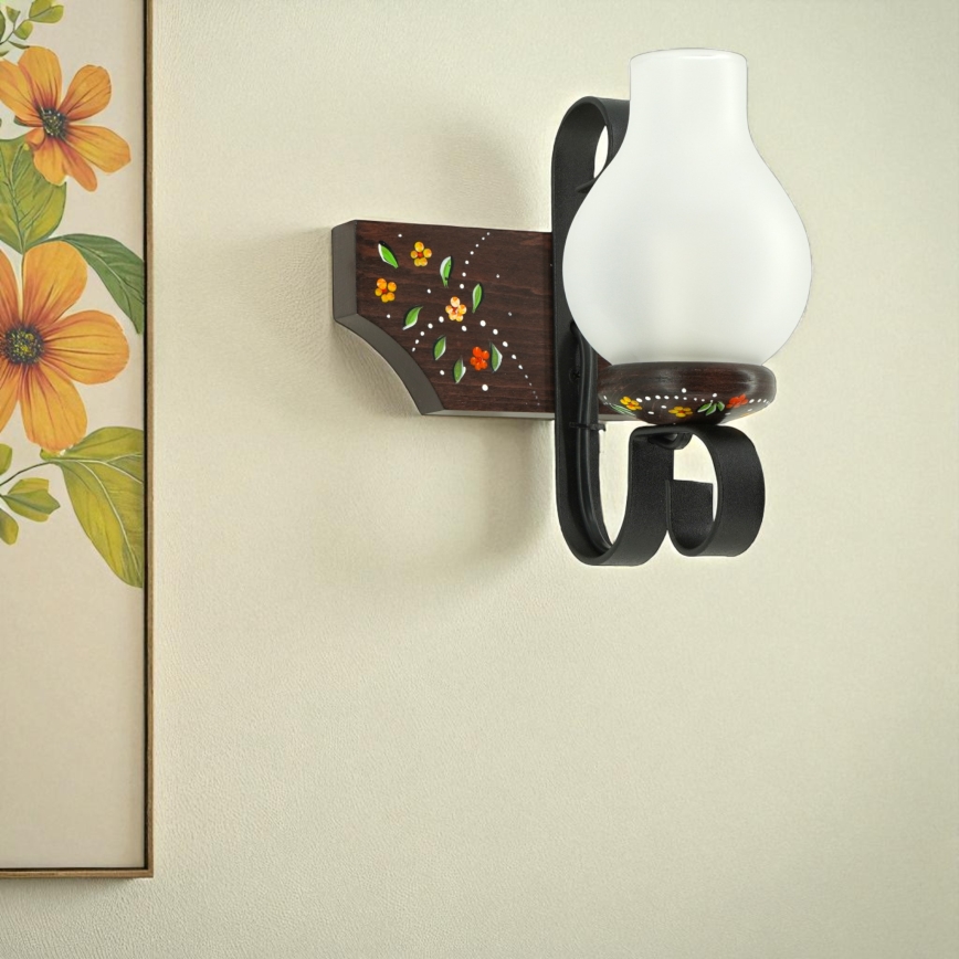 Brilagi - Applique murale QUEEN 1xE14/40W/230V hêtre/wengé