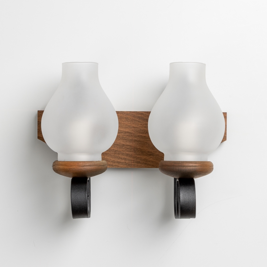 Brilagi - Applique murale QUEEN 2xE14/40W/230V hêtre/noyer