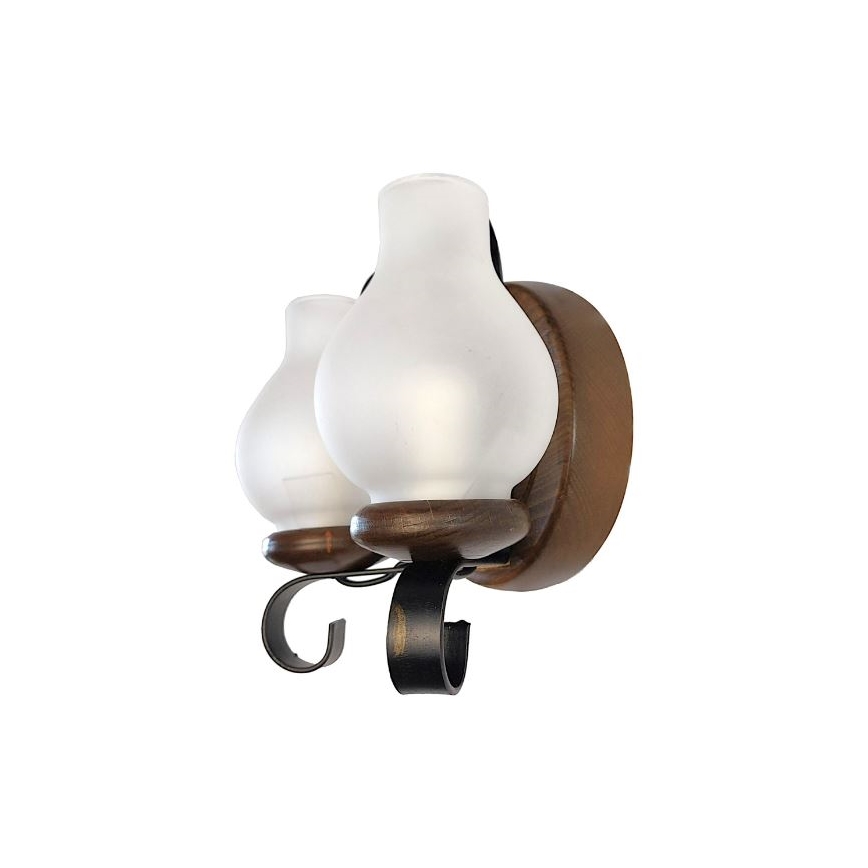 Brilagi - Applique murale ROATA APLICA 2xE14/40W/230V hêtre/noyer