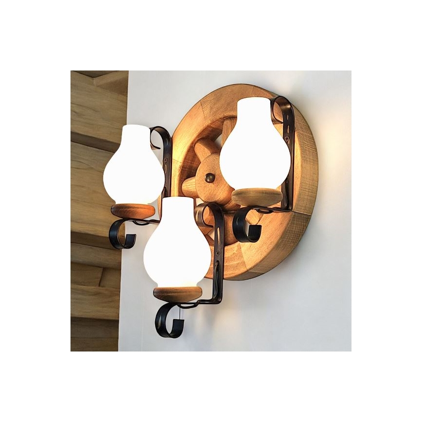Brilagi - Applique murale ROATA APLICA 3xE14/40W/230V hêtre