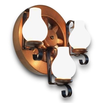 Brilagi - Applique murale ROATA APLICA 3xE14/40W/230V hêtre/noyer