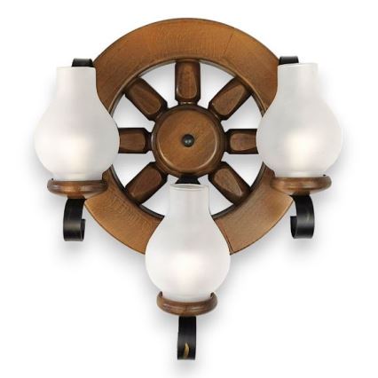 Brilagi - Applique murale ROATA APLICA 3xE14/40W/230V hêtre/noyer