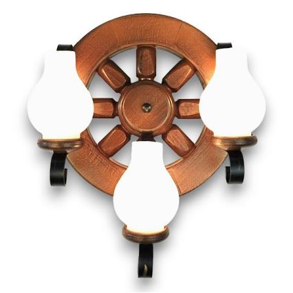 Brilagi - Applique murale ROATA APLICA 3xE14/40W/230V hêtre/noyer