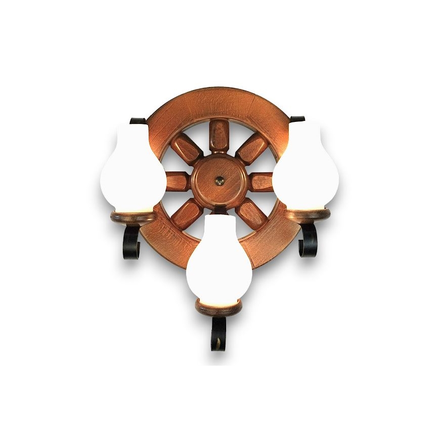 Brilagi - Applique murale ROATA APLICA 3xE14/40W/230V hêtre/noyer
