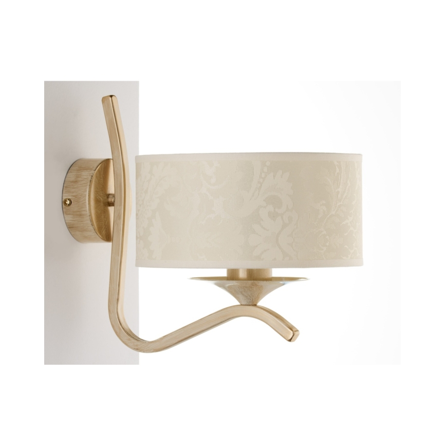 Brilagi - Applique murale SAPHIRE 1xE27/15W/230V crème/dorée/patinée