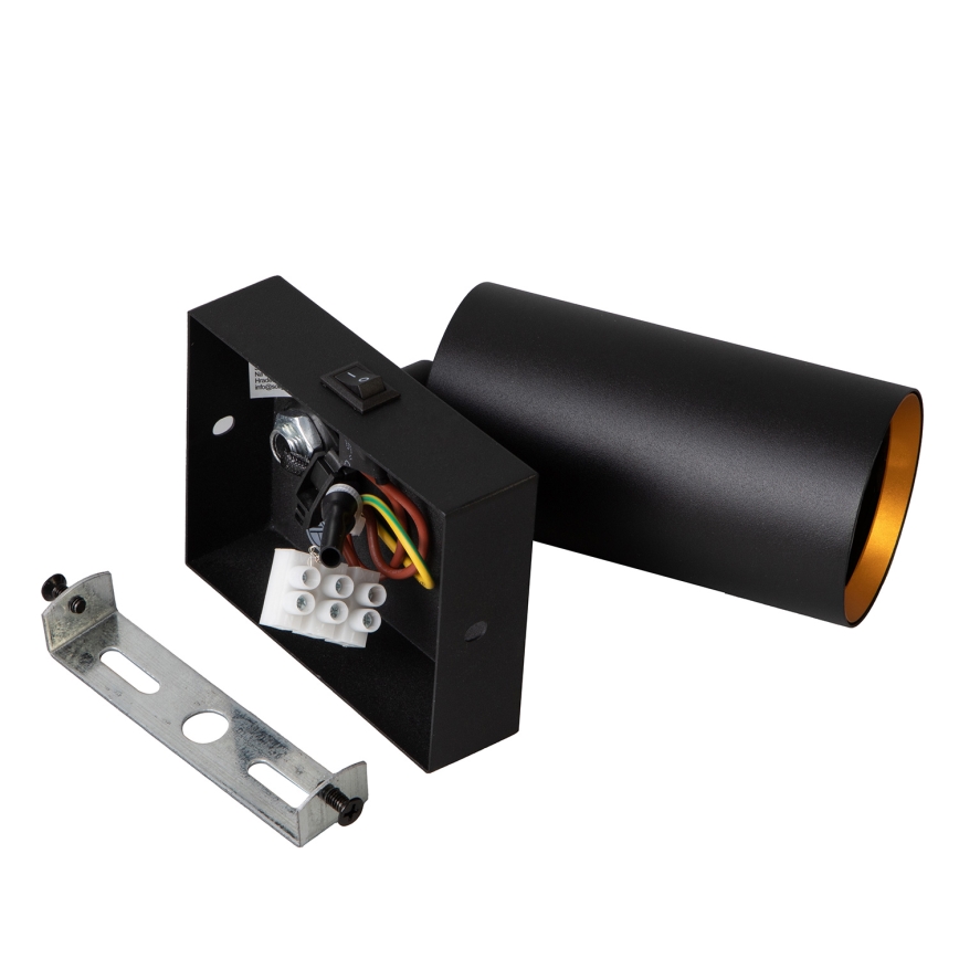 Brilagi - Applique murale spot avec interrupteur SELE 1xGU10/30W/230V noir/doré