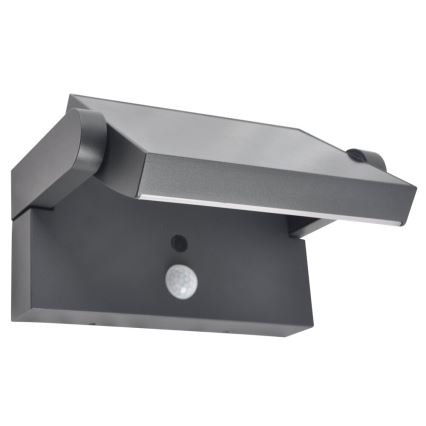 Brilagi - Applique murale solaire avec détecteur ANKLE LED/10W/3,7V 3000 mAh 4000K IP65 anthracite
