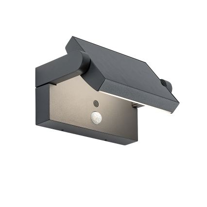 Brilagi - Applique murale solaire avec détecteur de mouvement et de crépuscule ANKLE LED/10W/3,7V 3000 mAh 4000K IP65 anthracite