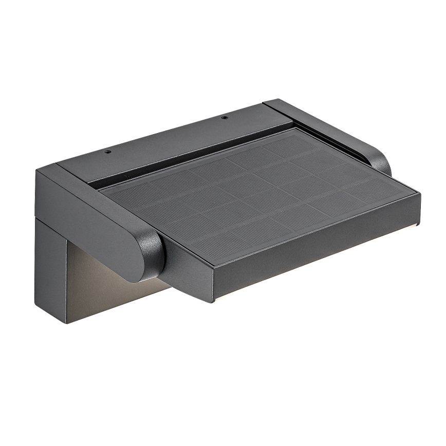 Brilagi - Applique murale solaire avec détecteur de mouvement et de crépuscule ANKLE LED/10W/3,7V 3000 mAh 4000K IP65 anthracite