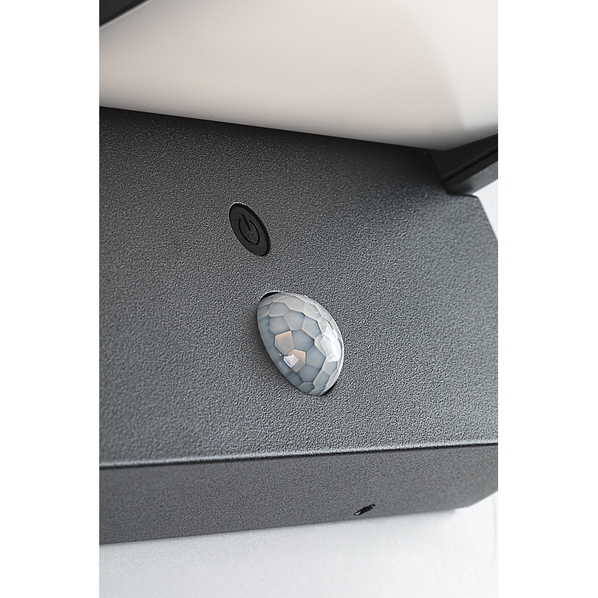 Brilagi - Applique murale solaire avec détecteur de mouvement et de crépuscule ANKLE LED/10W/3,7V 3000 mAh 4000K IP65 anthracite