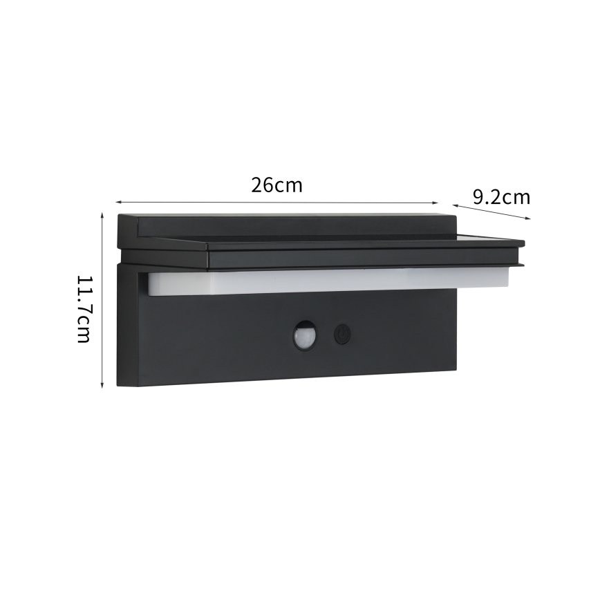 Brilagi - Applique murale solaire avec détecteur SOLEIL SENSE LED/10W/3,7V 4000 mAh IP44