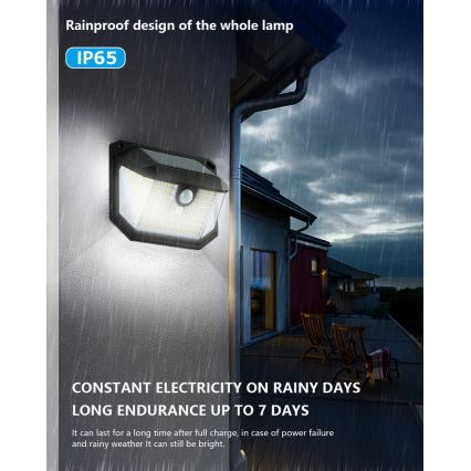 Brilagi - Applique murale solaire avec détecteur WALLIE LED/4W/5,5V 1200mAh 6500K IP65
