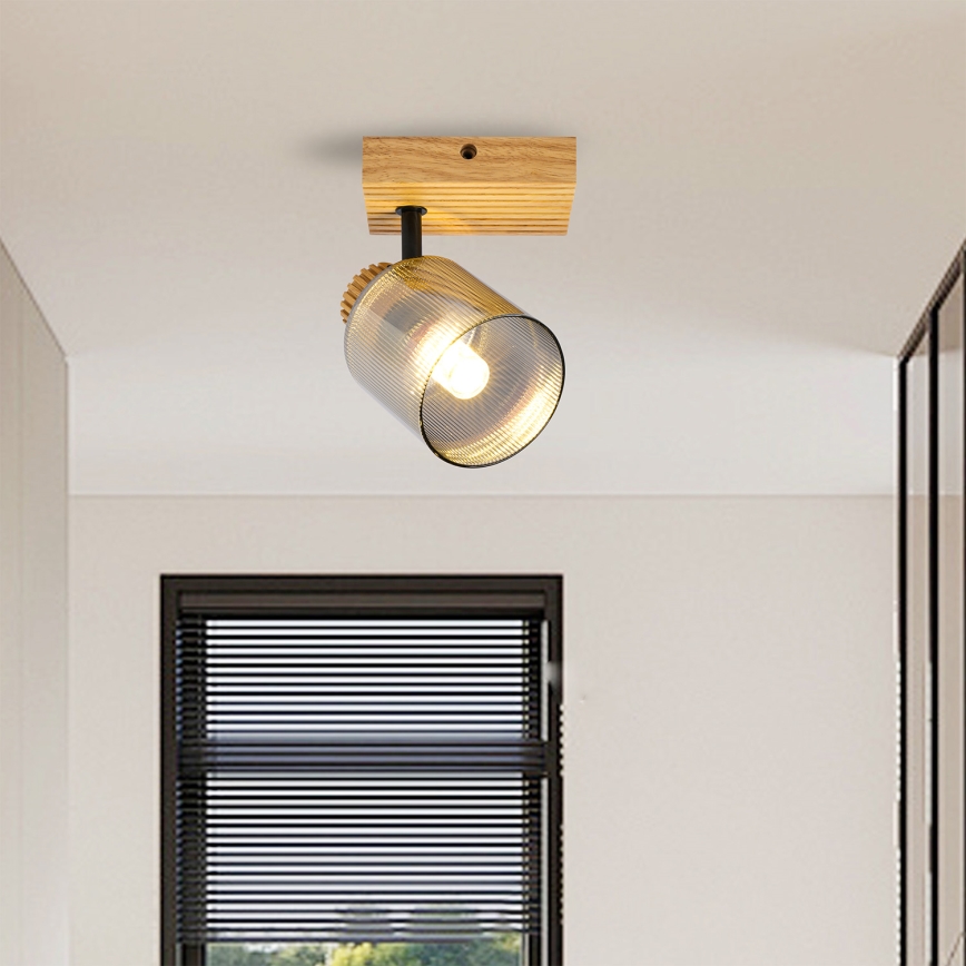 Brilagi - Applique murale spot HYGGE 1xE14/15W/230V bois/fumé