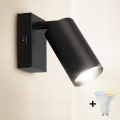 Brilagi - Applique murale spot LED RGBW dimmable SELE 1xGU10/4,8W/230V 3000K noir + télécommande