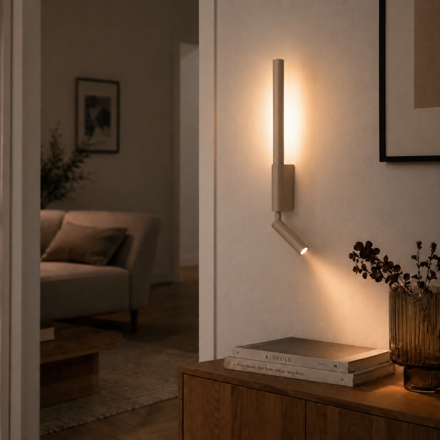 BRILAGI - Applique murale spot LED VIXON LED/3W/230V + LED/5W beige IRC 90