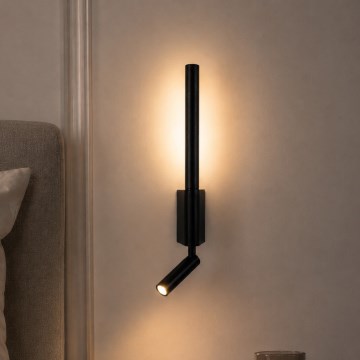 BRILAGI - Applique murale spot LED VIXON LED/3W/230V + LED/5W noire IRC 90