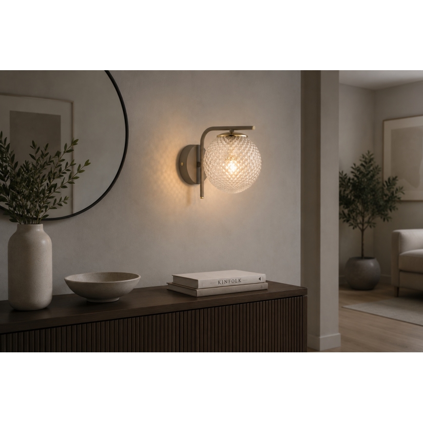 Brilagi - Applique murale STELLA 1xE27/60W/230V beige/doré