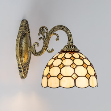 Brilagi - Applique murale Tiffany en vitrail DORAN 1xE27/40W/230V