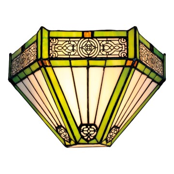 BRILAGI - applique murale Tiffany en vitrail EMERALD 1xE14/40W/230V