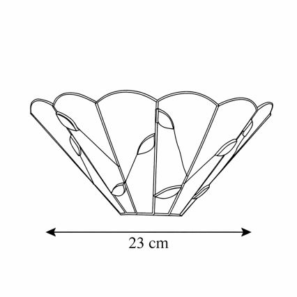 Brilagi - Applique murale Tiffany en vitrail FOLIA 1xE14/40W/230V