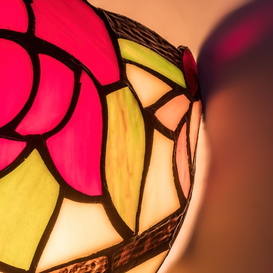 Brilagi - Applique murale Tiffany en vitrail GARLAN 1xE14/40W/230V