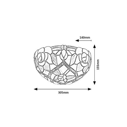 Brilagi - Applique murale Tiffany en vitrail GARLAN 1xE14/40W/230V