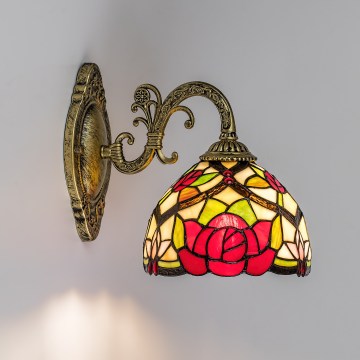 Brilagi - applique murale Tiffany en vitrail GARLAN 1xE27/40W/230V