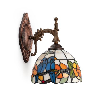 Brilagi - Applique murale Tiffany en vitrail JUNGLE 1xE14/40W/230V