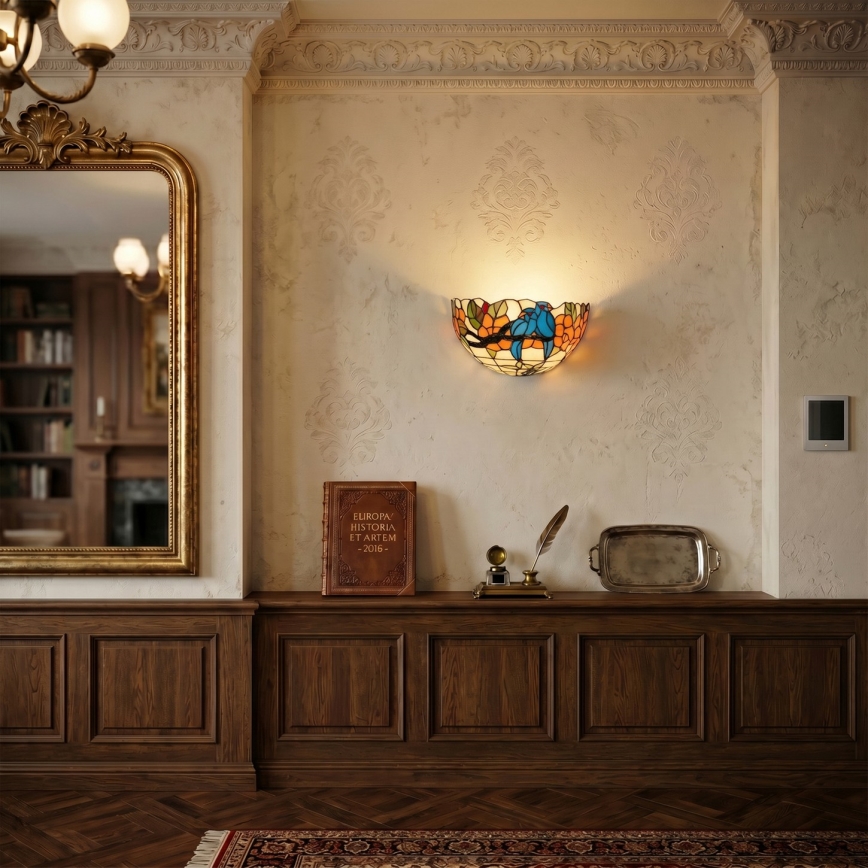 Brilagi - Applique murale Tiffany en vitrail JUNGLE 1xE14/40W/230V