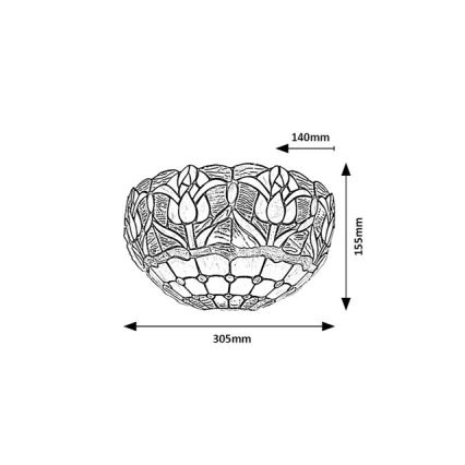 Brilagi - Applique murale Tiffany en vitrail LORAS 1xE14/40W/230V