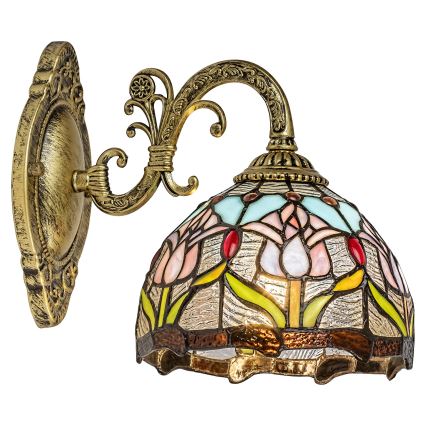 Brilagi - applique murale Tiffany en vitrail LORAS 1xE27/40W/230V