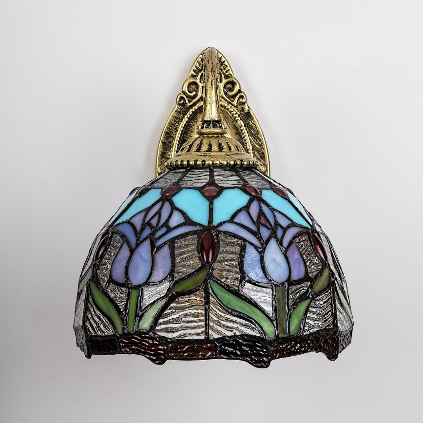 Brilagi - applique murale Tiffany en vitrail LORAS 1xE27/40W/230V