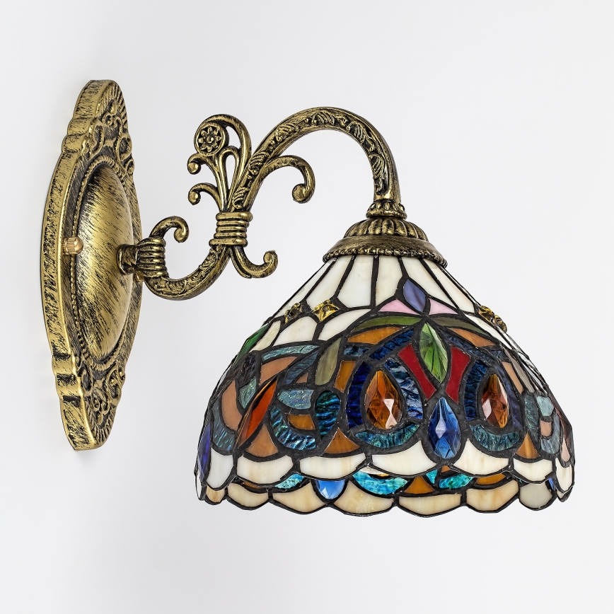 Brilagi - Applique murale Tiffany en vitrail LUISA 1xE27/40W/230V