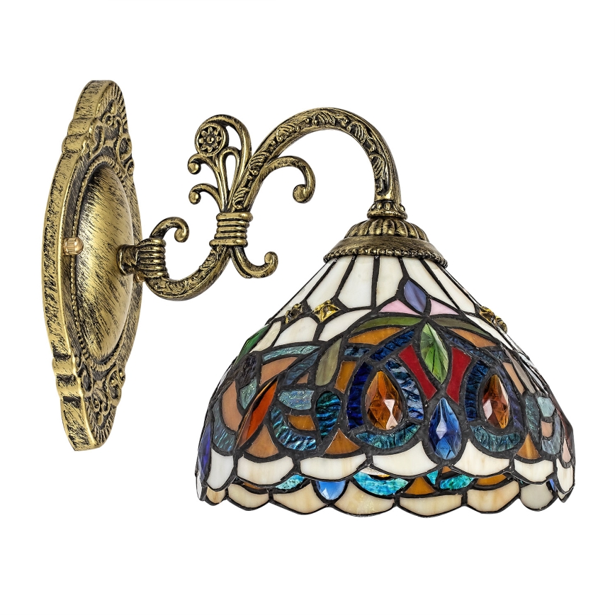 Brilagi - Applique murale Tiffany en vitrail LUISA 1xE27/40W/230V