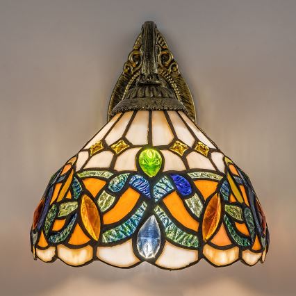 Brilagi - Applique murale Tiffany en vitrail LUISA 1xE27/40W/230V