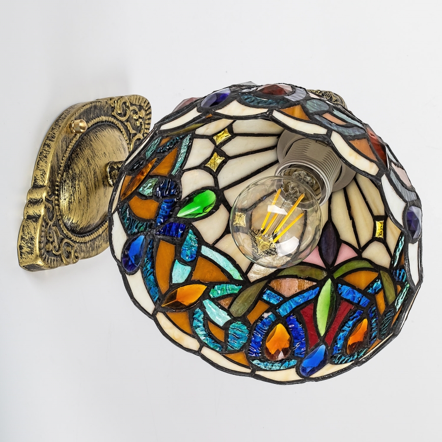 Brilagi - Applique murale Tiffany en vitrail LUISA 1xE27/40W/230V