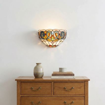 Brilagi - Applique murale Tiffany en vitrail LUISA 1xE27/40W/230V
